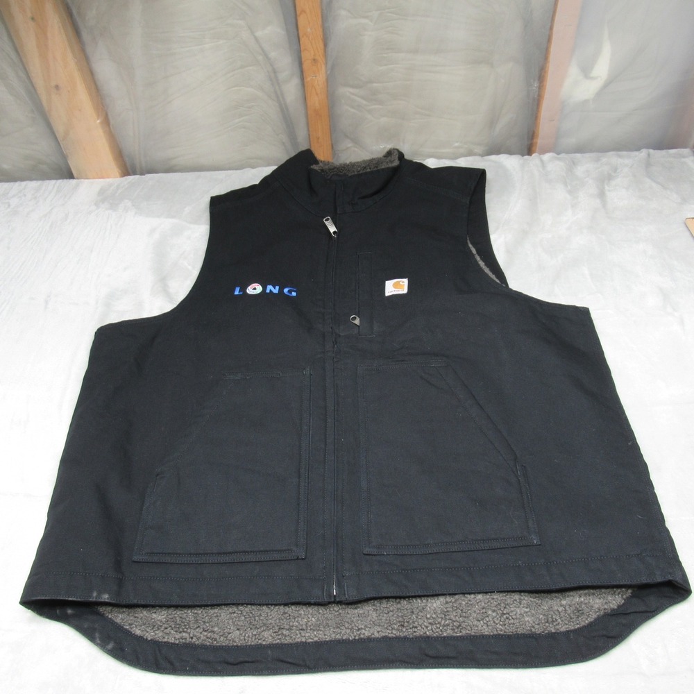 Carhartt Black Work Vest with Sherpa Lining